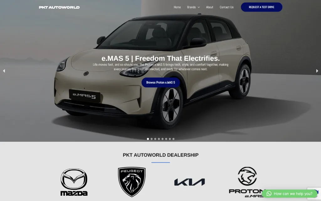 PKT Autoworld Sdn Bhd website design and development by IAMK Digital