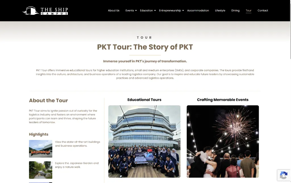 The Ship Campus Sdn Bhd website design and development by IAMK Digital