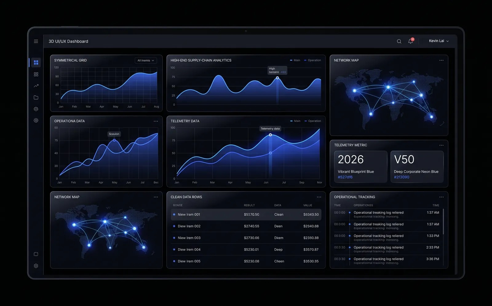 PKT Intelligence Ecosystem dashboard UI design by IAMK Digital